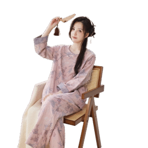 kurta chinese style pajma for women 100% cotton pajama set pinstar