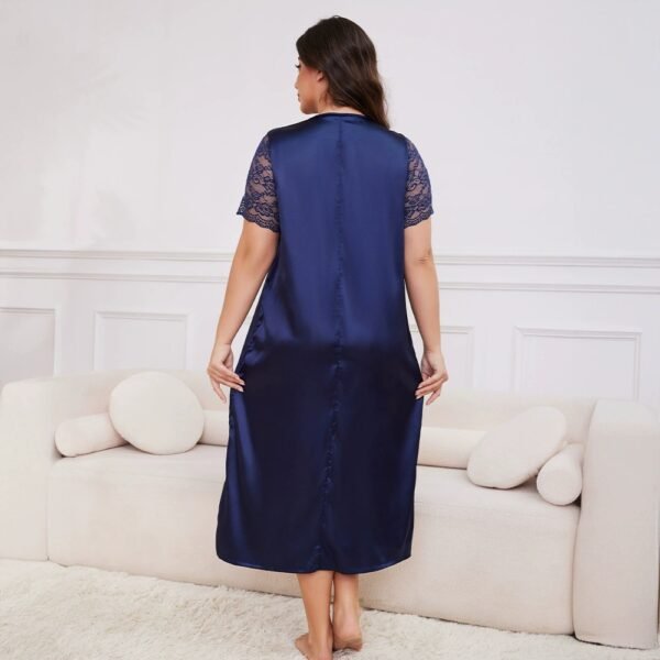 Plus-size women's ice silk nightdress