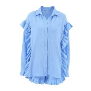 Ruffle shorts pajama sets