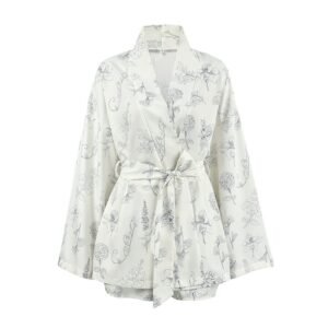Printed two-piece robe set