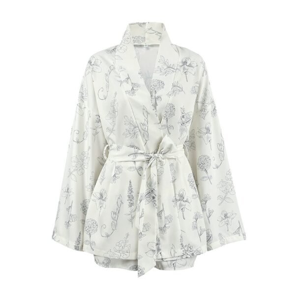 Printed two-piece robe set