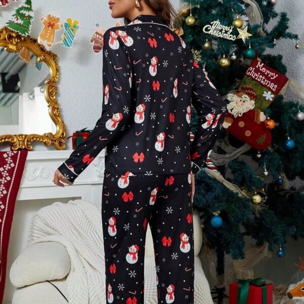 cartoon two piece pajama set christmas and new year with a cute style pinstarpajama