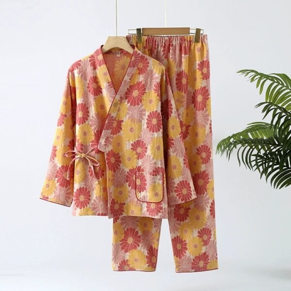 kurta chinese style pajma for women 100% cotton pajama set pinstar