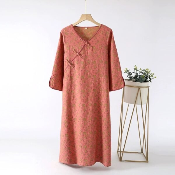 kurta chinese style pajma for women 100% cotton pajama set pinstar