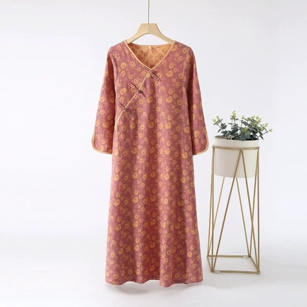 kurta chinese style pajma for women 100% cotton pajama set pinstar