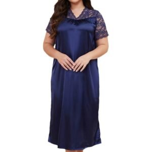 Plus-size women's ice silk nightdress