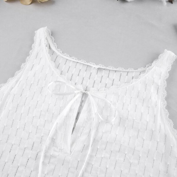 camisole breathable and soft halter lace white nightgown pinstarpajama