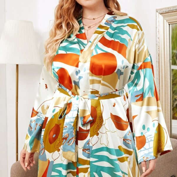 plus size printed bathrobes with skin friendly fabric are customizable pinstar