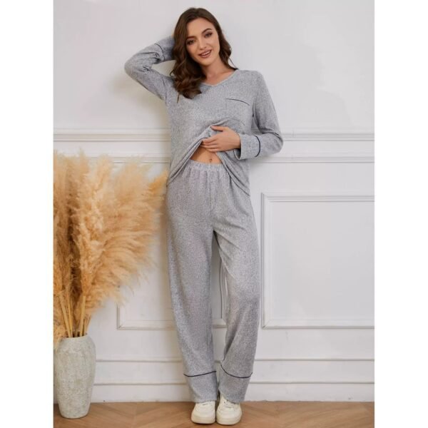 autumn and winter casual piyama long sleeve pants loungewear pajamaset customized