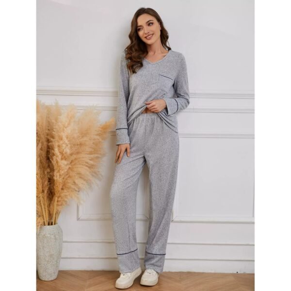 autumn and winter casual piyama long sleeve pants loungewear pajamaset customized