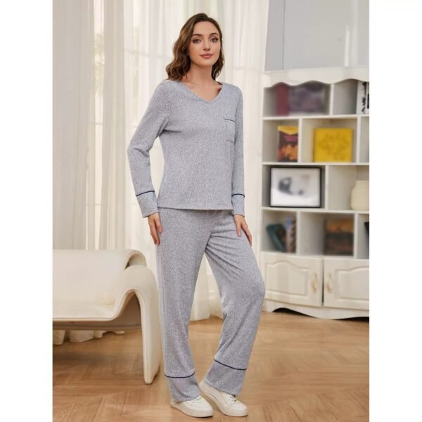 autumn and winter casual piyama long sleeve pants loungewear pajamaset customized