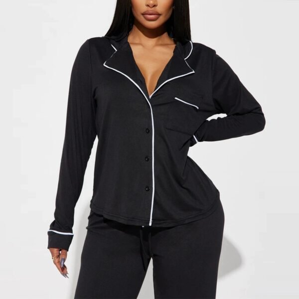 $7 piyama stretchy winter casual loungewear pajama set customized