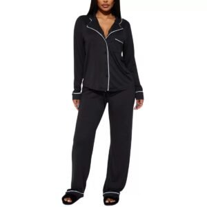 $7 piyama stretchy winter casual loungewear pajama set customized