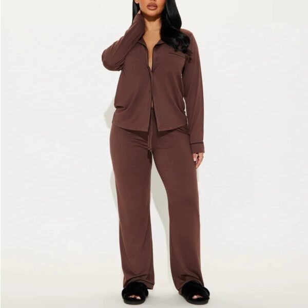 $7 piyama stretchy winter casual loungewear pajama set customized