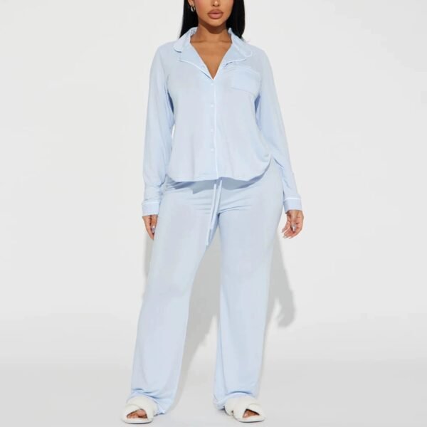 $7 piyama stretchy winter casual loungewear pajama set customized