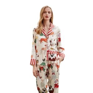 christmas puppy pajamas holiday pajama set wholesale customized pinstar