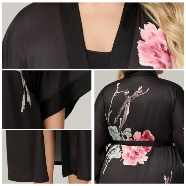 robe floral nightdress short camisole women plus pajamas customized