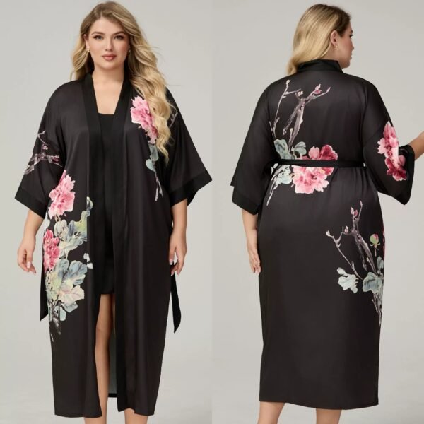 robe floral nightdress short camisole women plus pajamas customized