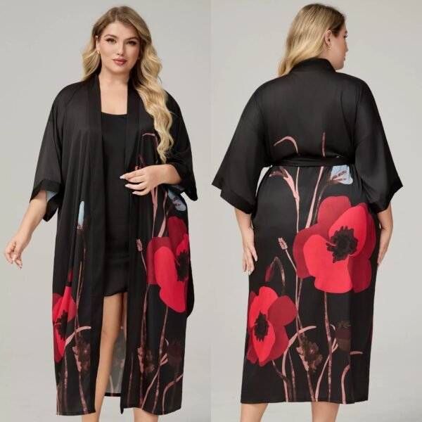robe floral nightdress short camisole women plus pajamas customized