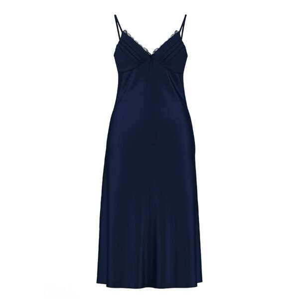 nunubee women negligee satin nightdress soft petticoat spaghetti strap v neck sleepwear nightgown