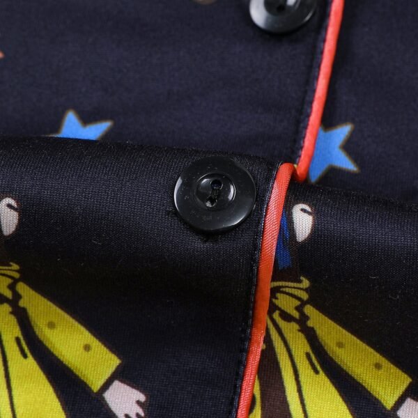 halloween printed lapel short sleeve shorts women pajama sets customized pinstar