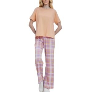 100% cotton pajama set homewear sleepwear girls pyjama trousers customized pinstar
