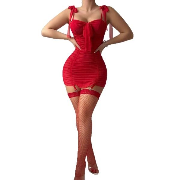 hollow out backless ruffled bodycon camisole french nightdress pajama customized