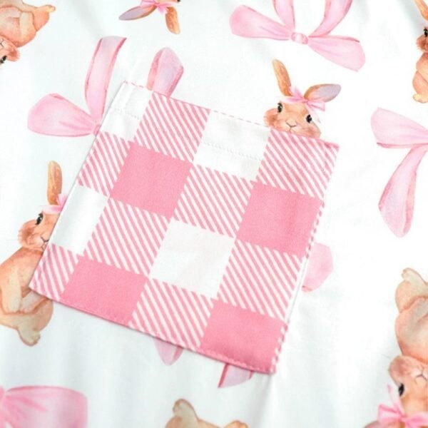 women's pajama short skirt pocket rabbit bow ribbon customized pinstar