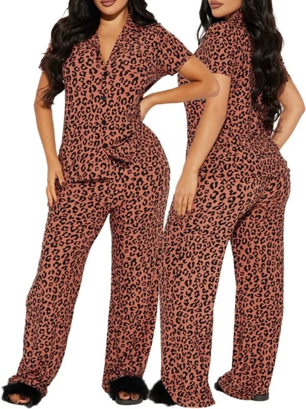 2025 autumn comfortable women's printed open front short sleeve high waist loungewear customized pinstar