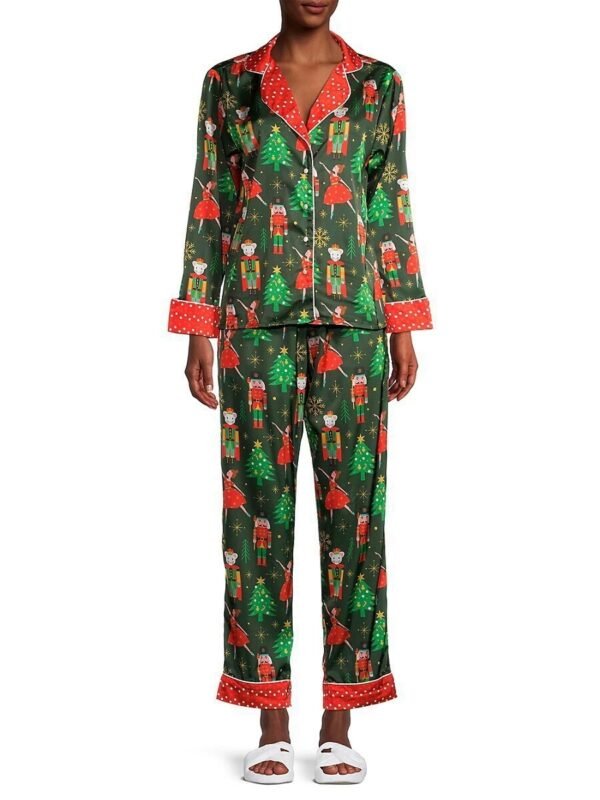 holiday feast long sleeve christmas pyjamas set customized pinstar