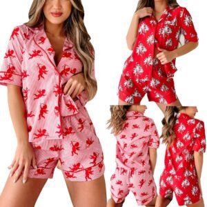 cupid themed pajamas short pjs set customized pinstar