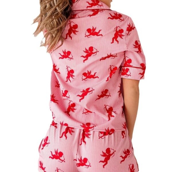 cupid themed pajamas short pjs set customized pinstar