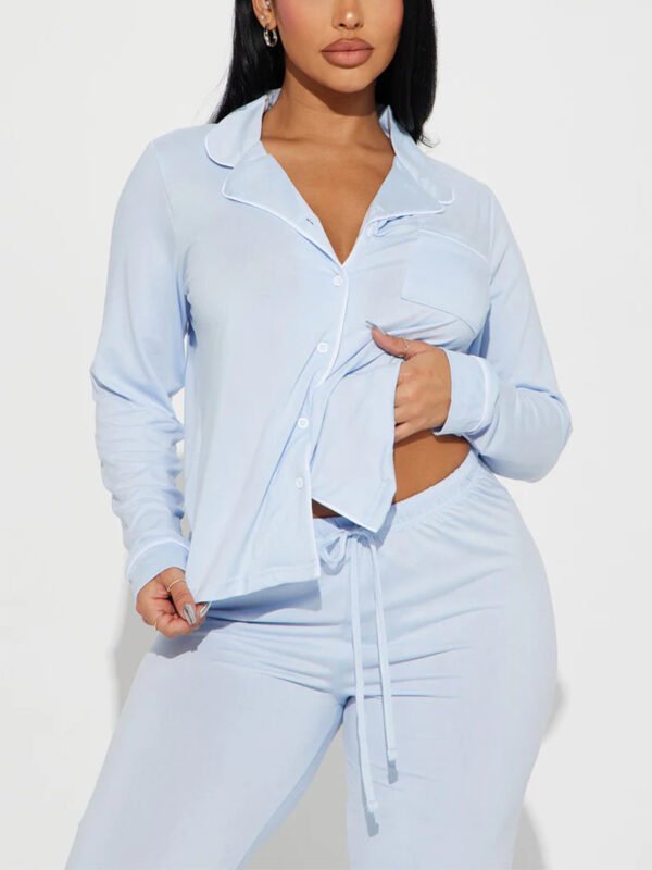 $7 piyama stretchy winter casual loungewear pajama set customized