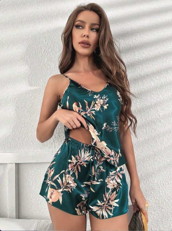 $3 sexy lace camisole open back pajama set piyama customized pinstar