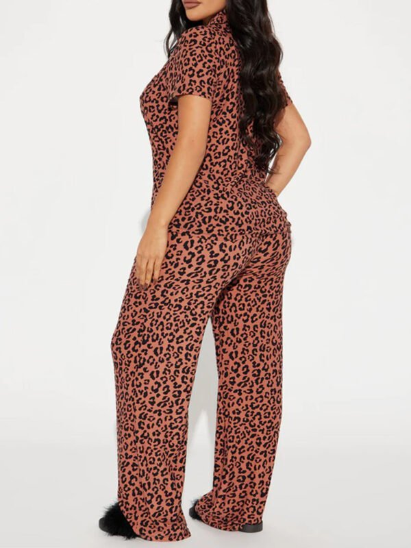 2025 autumn comfortable women's printed open front short sleeve high waist loungewear customized pinstar