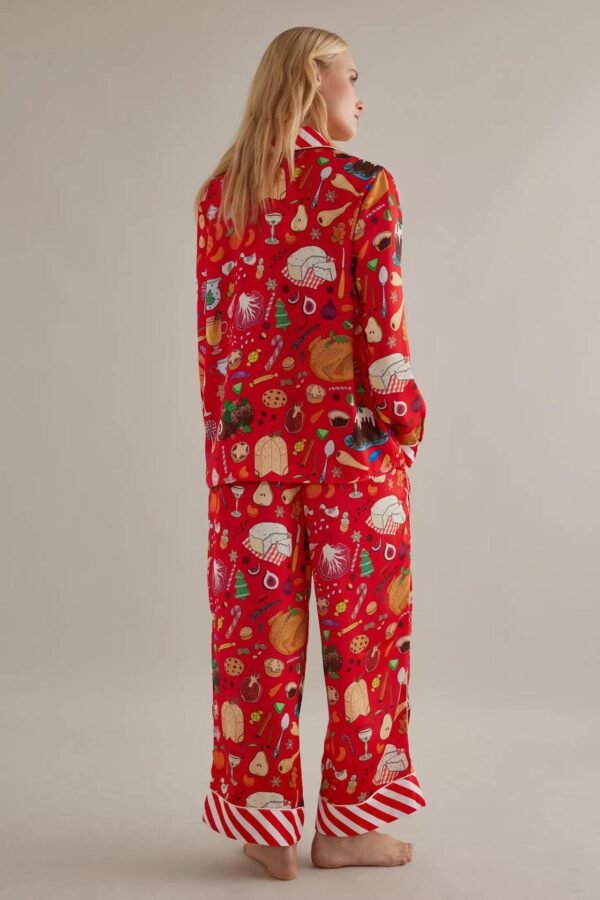 holiday feast long sleeve christmas pyjamas set customized pinstar